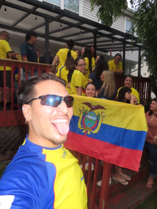 Daniel at an Ecuador match