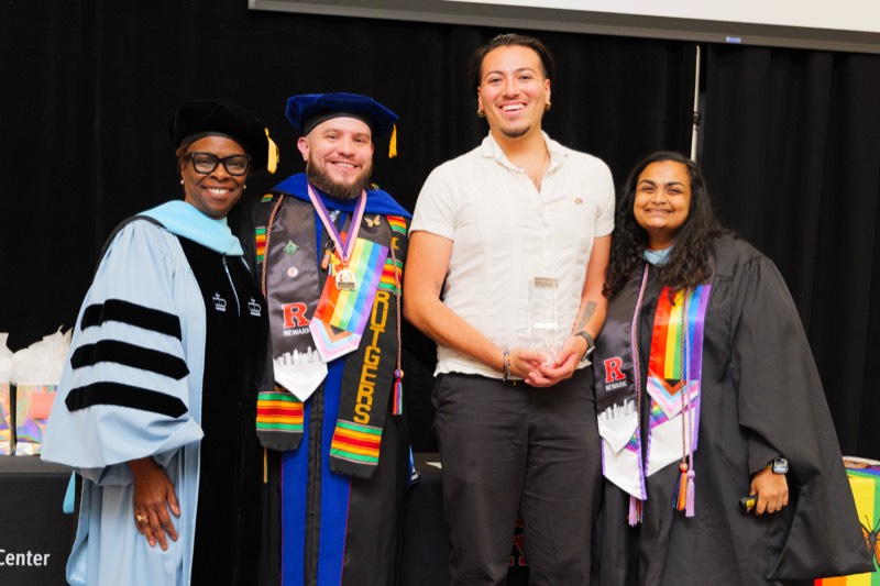 Daniel receiving the Stonewall award