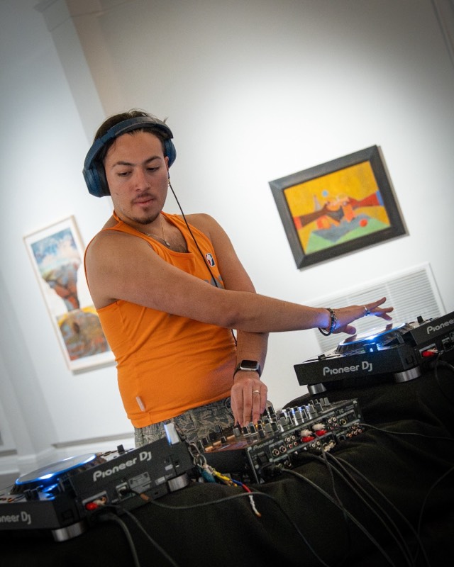 Daniel DJing at the Zimmerli Art Museum